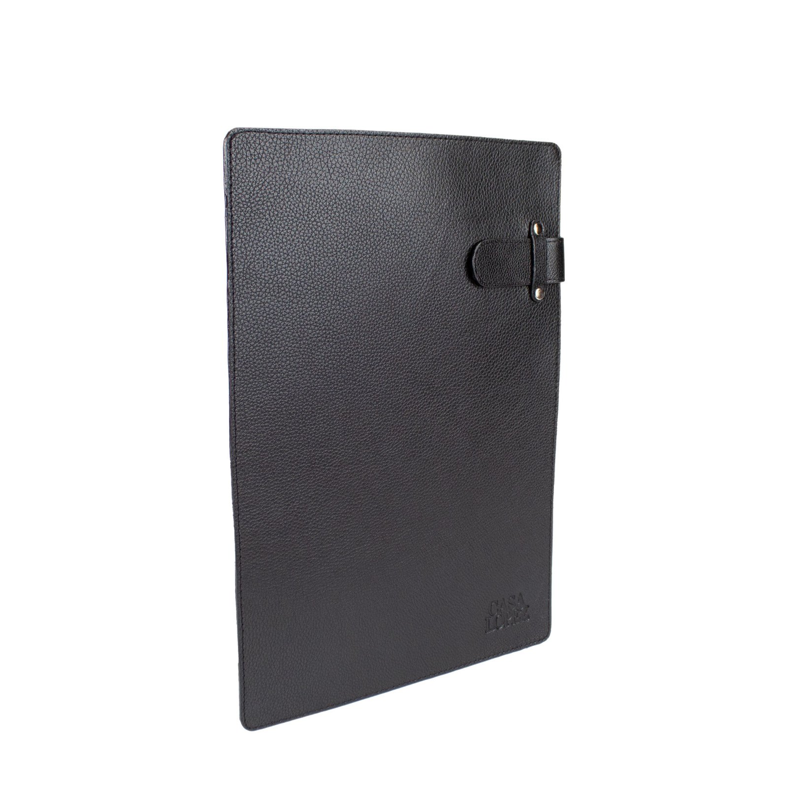 Carpeta Elías de cuero argentino tamaño A4, color negro